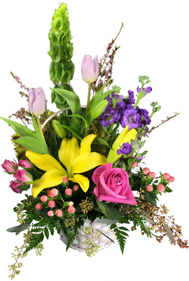 Spring Celebration Basket from your local Clinton,TN florist, Knight's Flowers